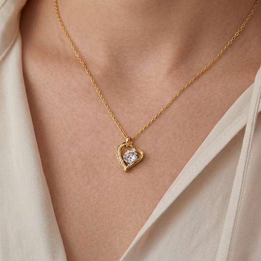 Dainty Silver Heart Necklace