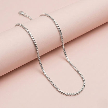 Men Silver Tennis Chain Necklace