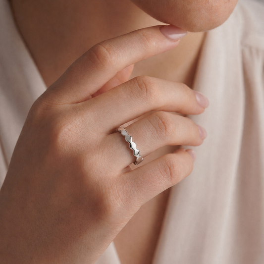 Silver Wavy Ring