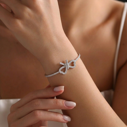 Sparkling Bow Bracelet