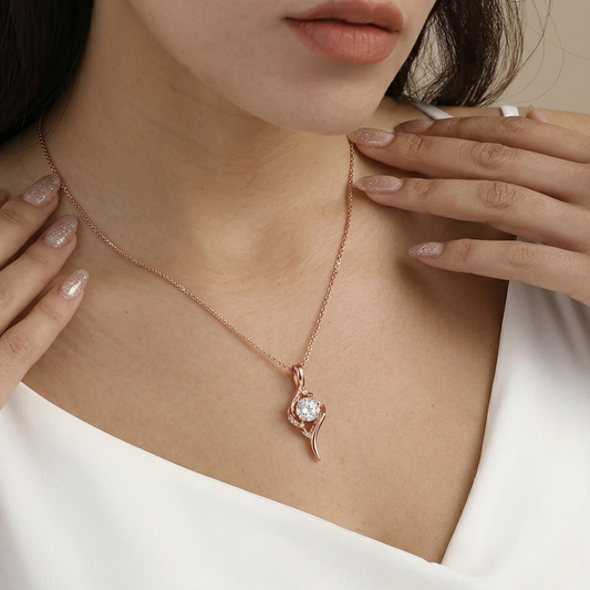 Silver Solitaire Necklace