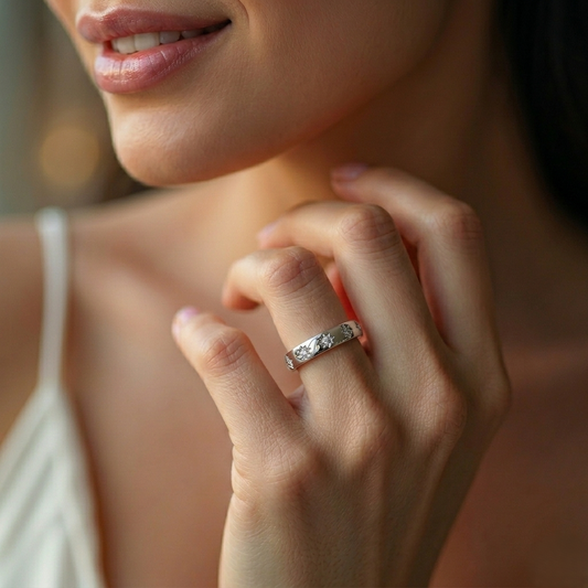 Silver Solitaire Ring