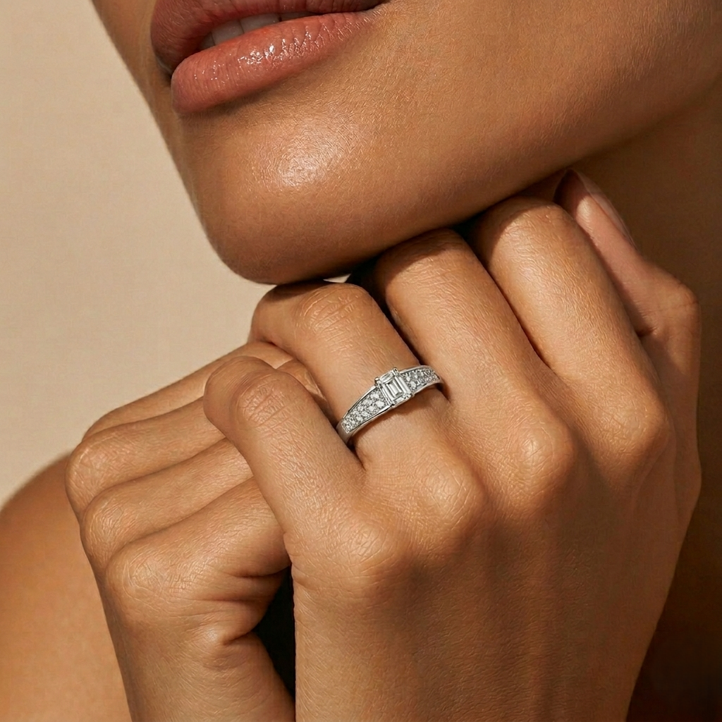 Diamond Band Statement Ring