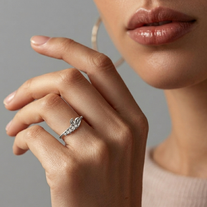 Silver Leaf Ring