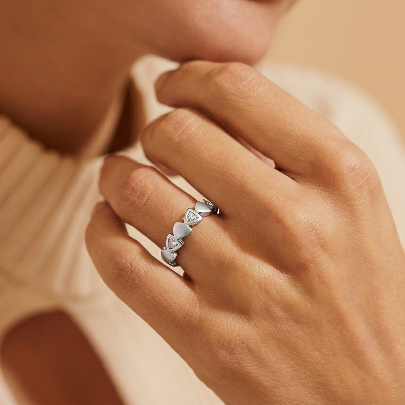 Geometric Silver Ring