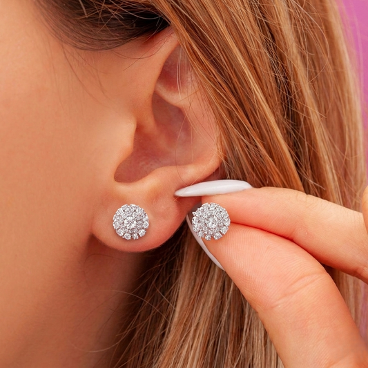 Silver Cluster Studs