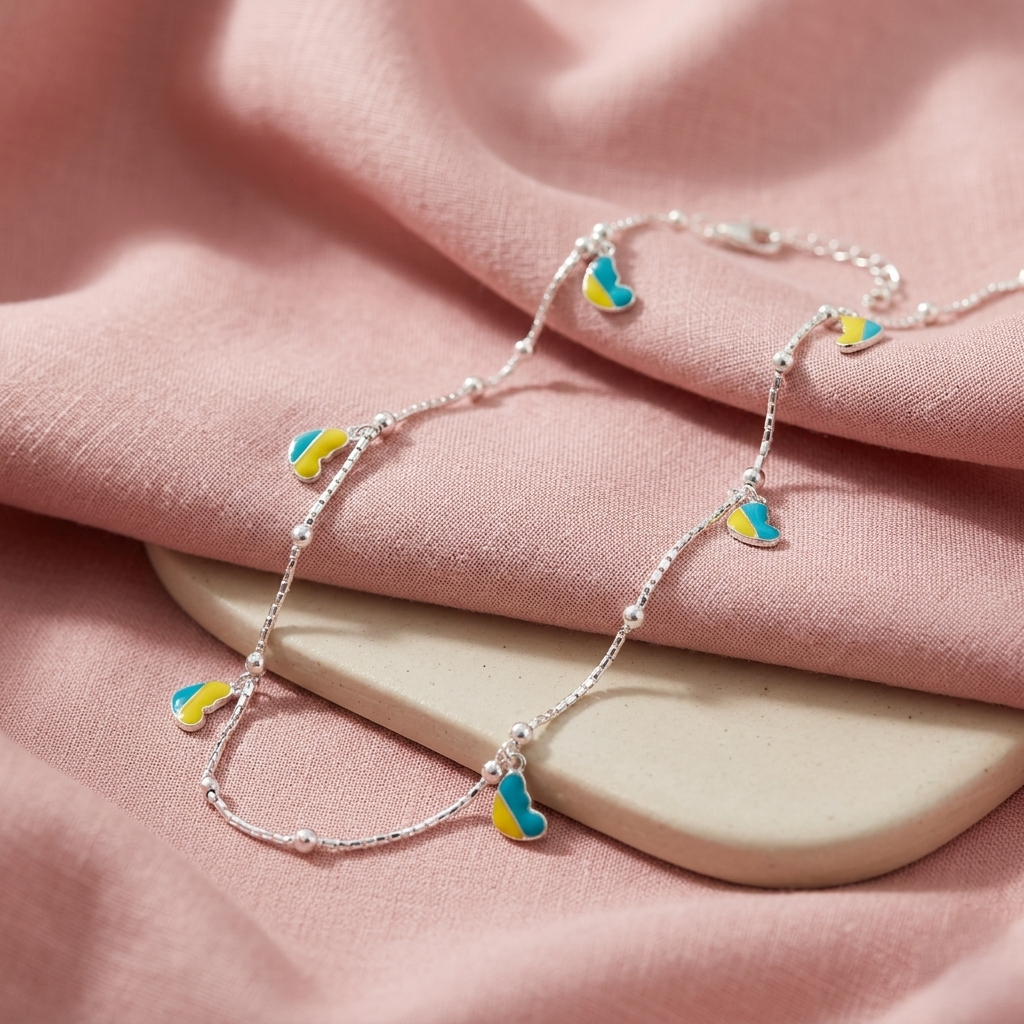 Silver Charm Anklet