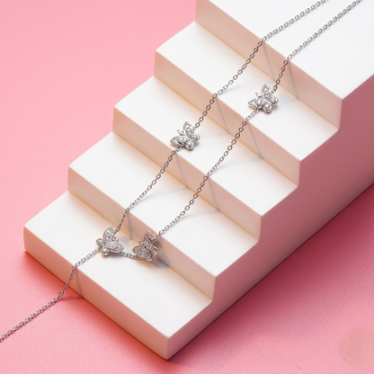 Silver Butterfly Anklet