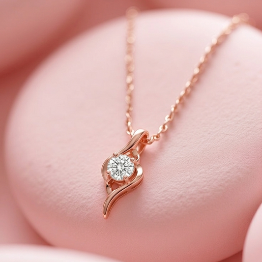 Silver Solitaire Necklace