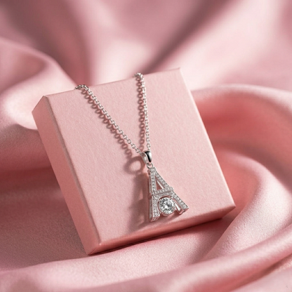 Silver Eiffel Necklace