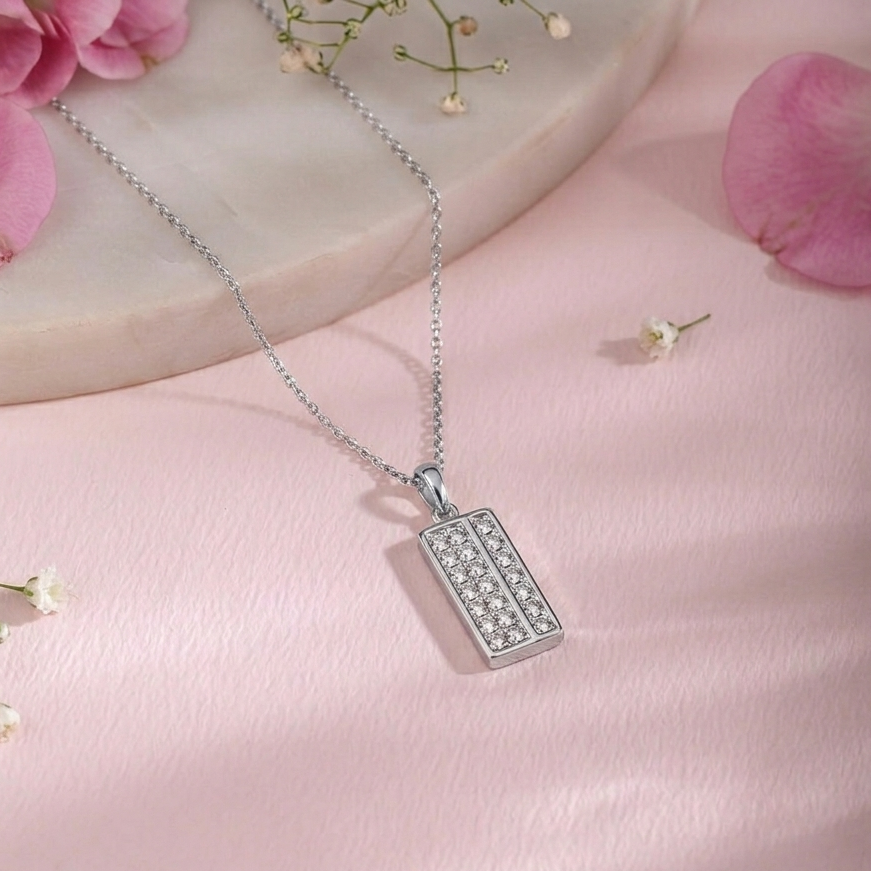 Silver Bar Necklace