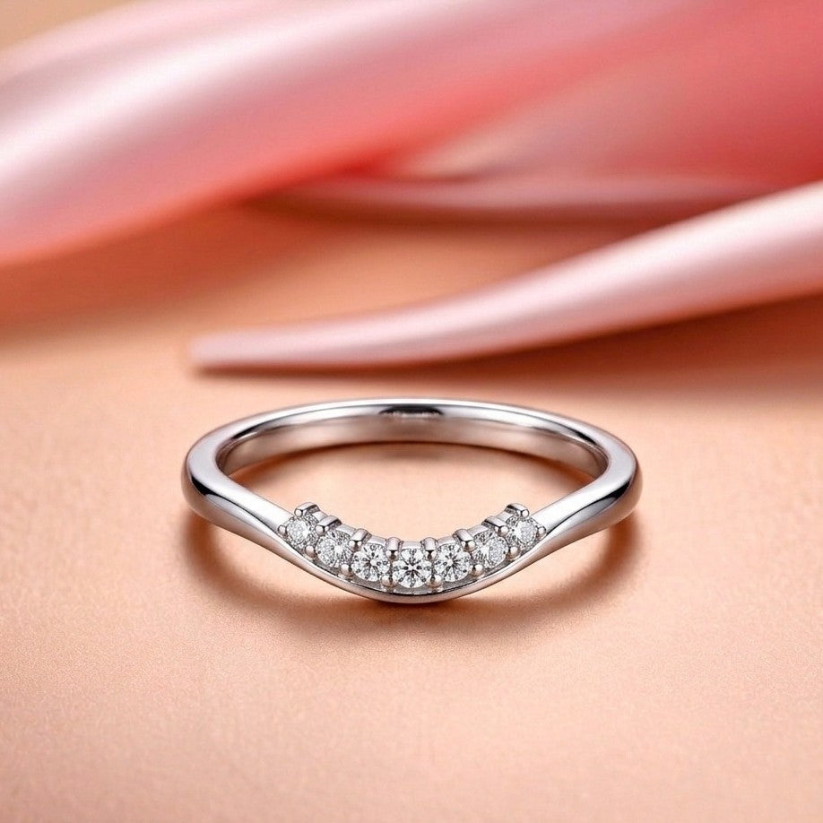 Silver Curved Ring