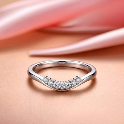 Silver Curved Ring