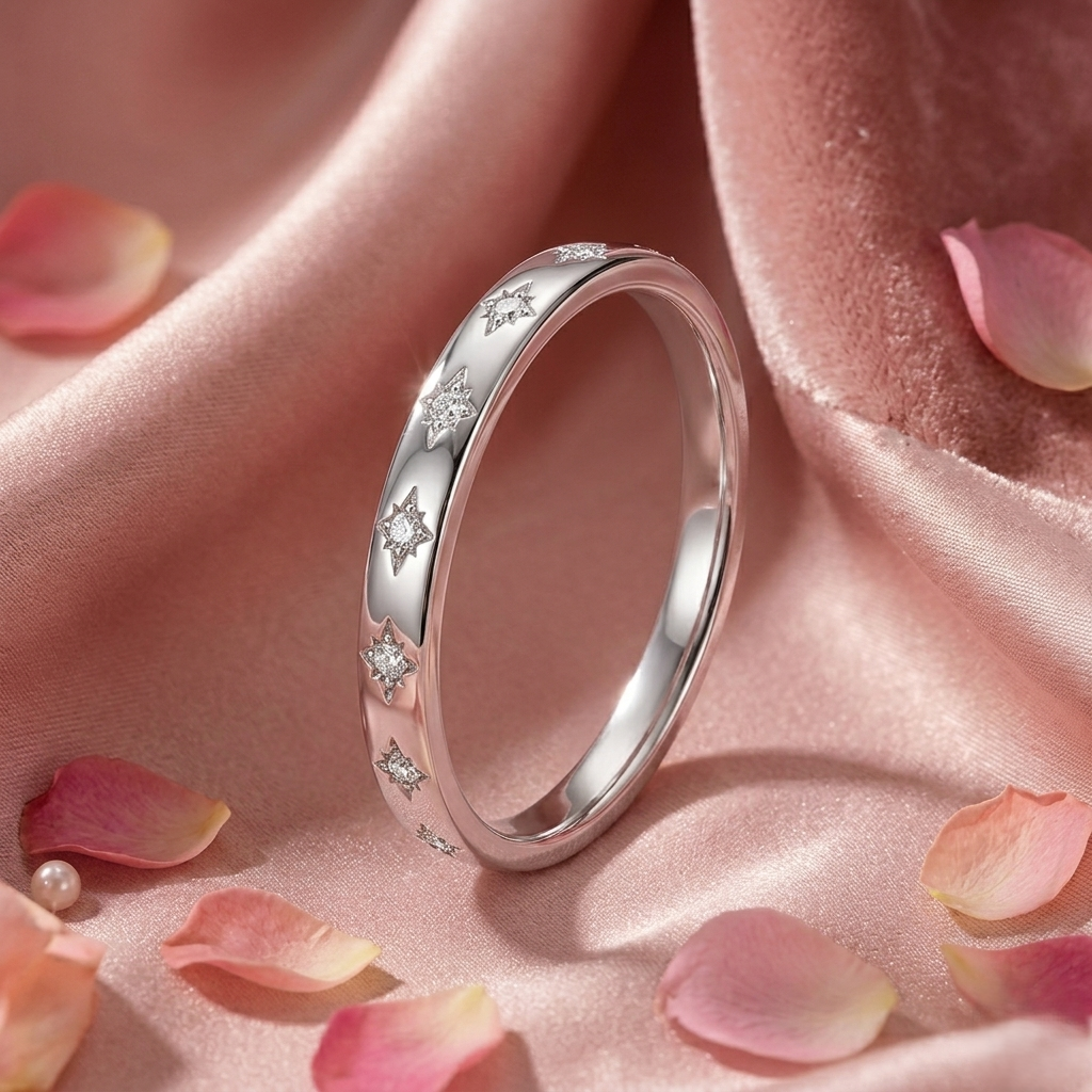 Silver Solitaire Ring