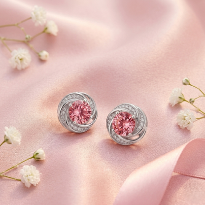Silver Pink Studs