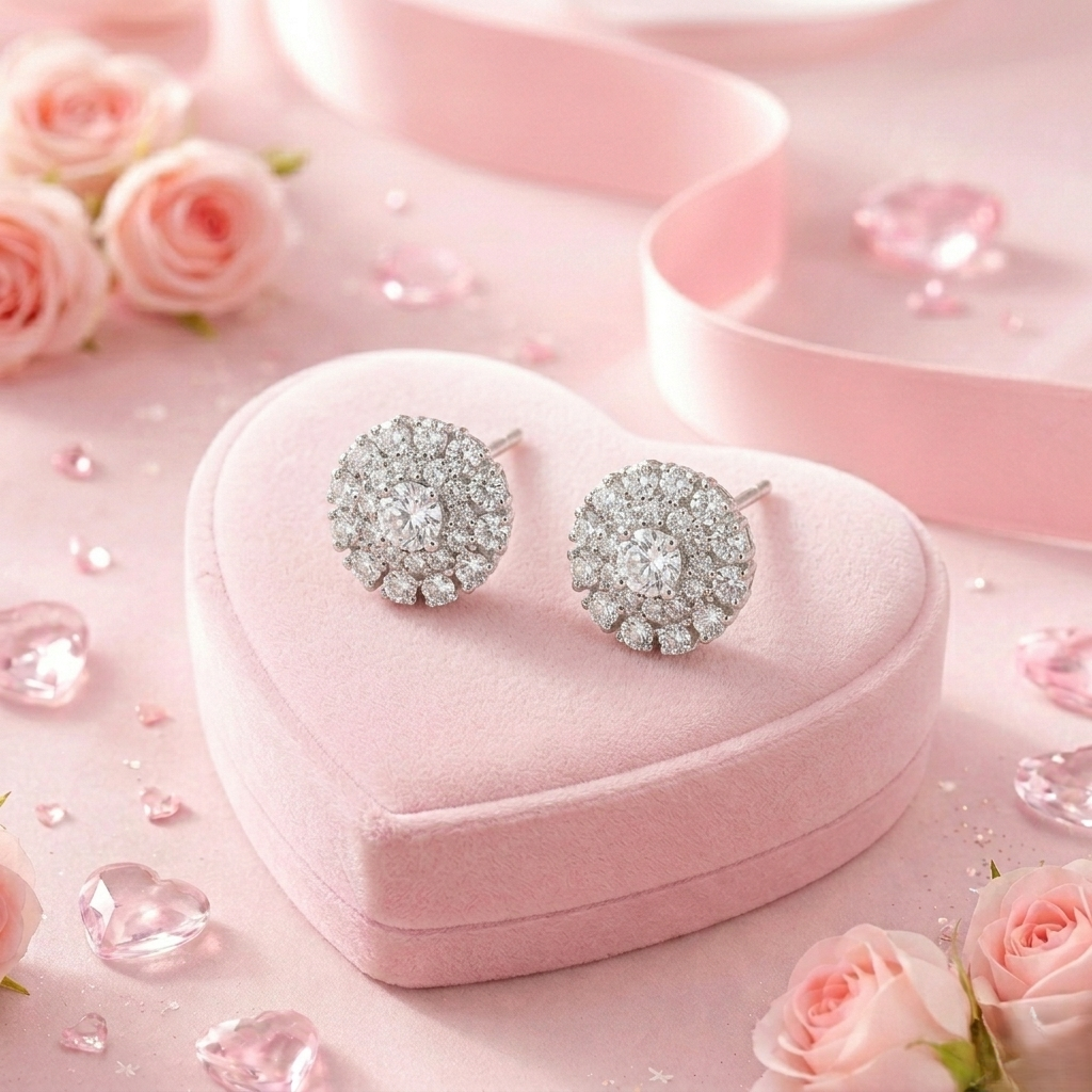 Silver Cluster Studs