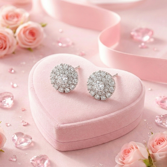 Silver Cluster Studs